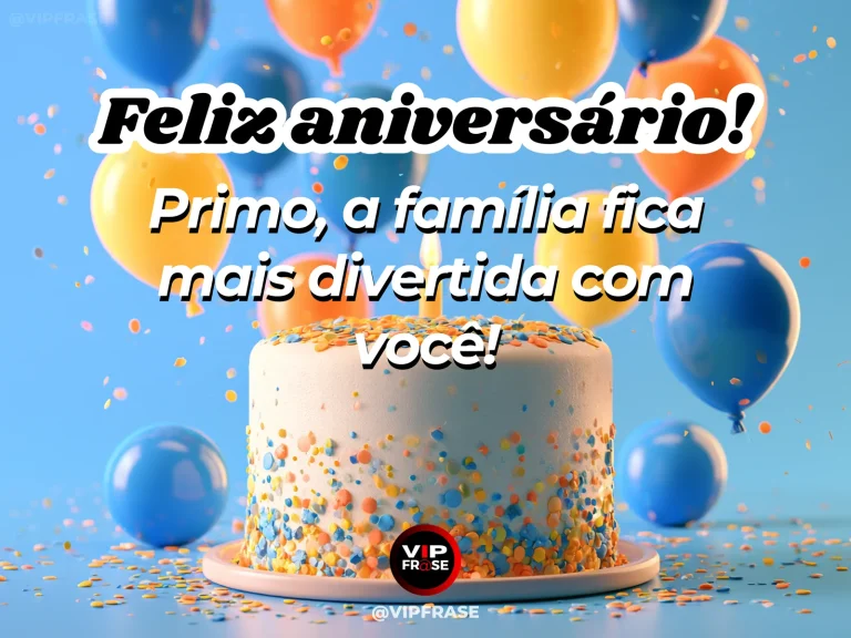 Arte de aniversário para primo sobre familia, com joyful family backyard.