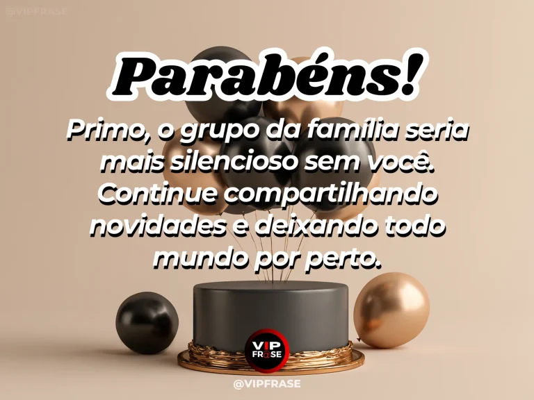 Arte de aniversário para primo sobre familia, com bright phone screen on a family table with flowers no visible text.