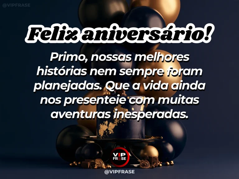 Arte de aniversário para primo sobre familia, com spontaneous road trip.