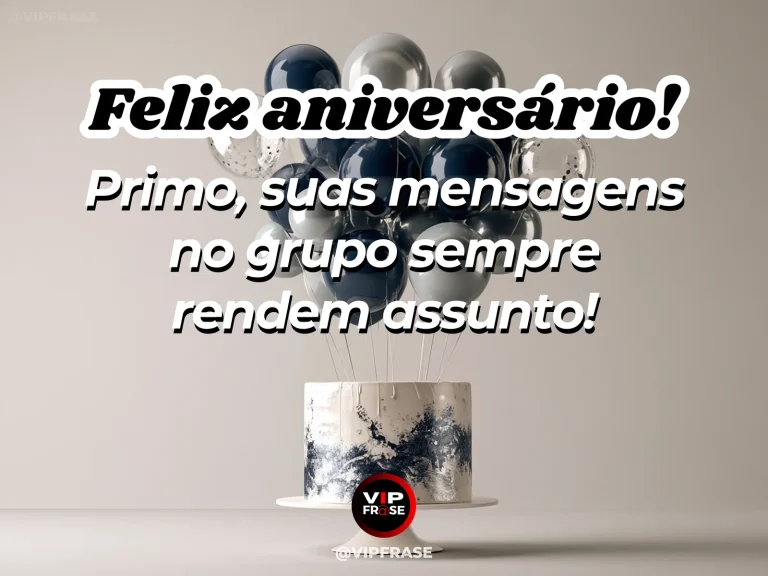 Arte de aniversário para primo sobre familia, com smartphone beside colorful confetti and cheerful family greeting cards.