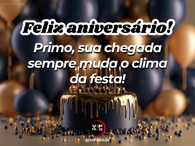 Arte de aniversário para primo sobre felicidade, com festive birthday courtyard.