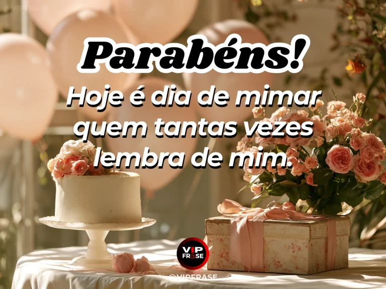 Mensagem de aniversário para madrinha sobre hoje é dia de mimar a madrinha, com presentes de aniversário com flores.