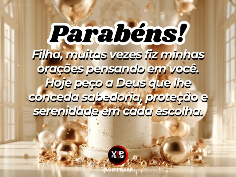 Arte de aniversário para filha sobre oracao, com flores e luz natural.