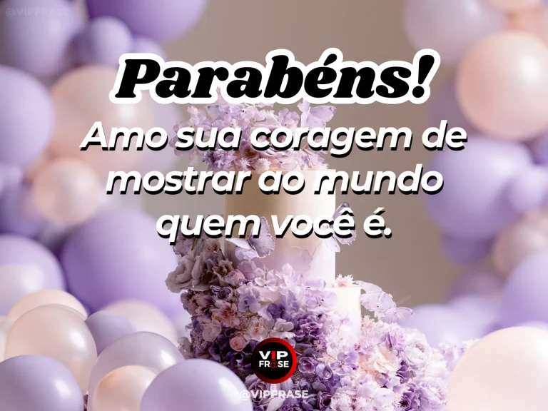 Mensagem de aniversário para namorada sobre a coragem de ser você mesma, em cena colorida de ambiente romântico iluminado.
