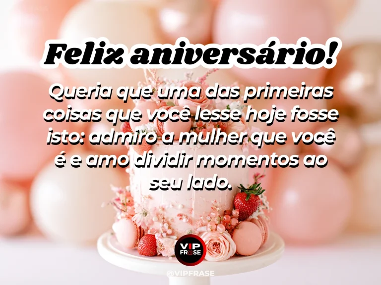 Mensagem de aniversário para namorada sobre a primeira mensagem do seu dia, em cena colorida de flores e luz natural.