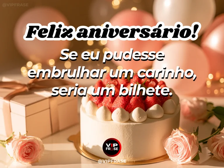 Mensagem de aniversário para namorada sobre a surpresa de um bilhete carinhoso, em cena colorida de flores e luz natural.