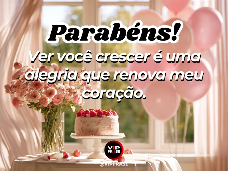 Mensagem de aniversário para neta sobre felicidade, com cenário colorido e luminoso de natureza.