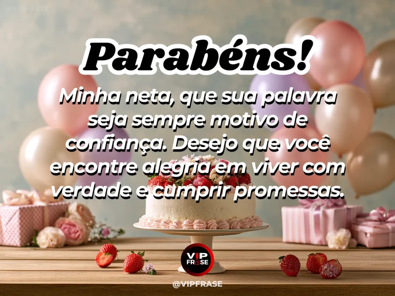 Mensagem de aniversário para neta sobre sabedoria, em trilha botânica luminosa.