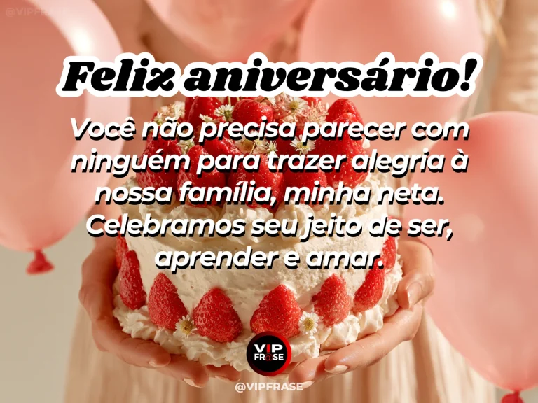 Mensagem de aniversário para neta sobre autoestima, com cenário colorido e luminoso de natureza.