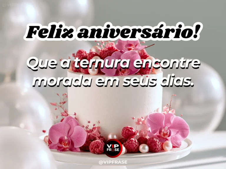 Mensagem de aniversário para neta sobre carinho, em jasmim branco e flores rosa.