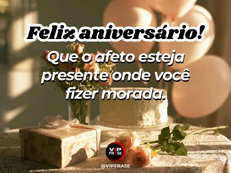 Mensagem de aniversário para neta sobre carinho, em pátio florido com hortênsias.