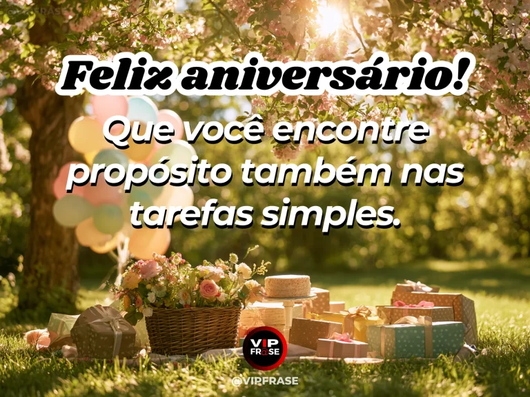 Mensagem de aniversário para neta sobre sabedoria, em flores à margem de um bosque.