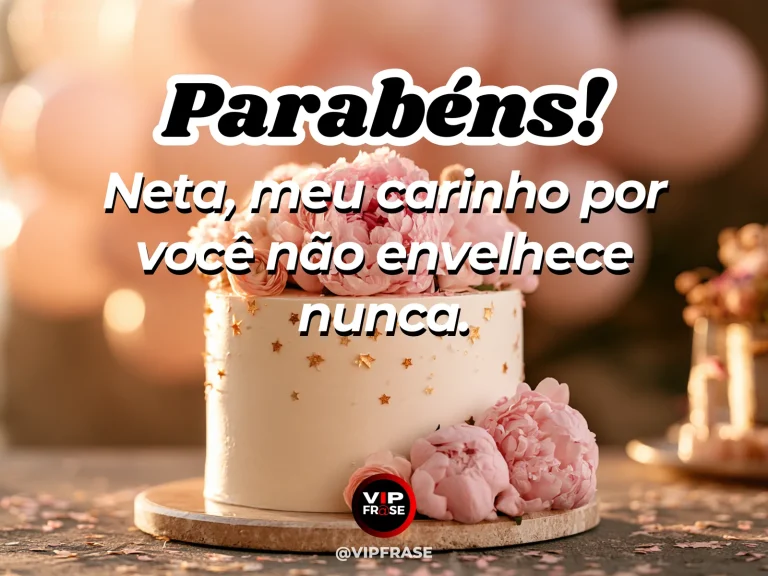 Mensagem de aniversário para neta sobre amor, com cenário colorido e luminoso de natureza.