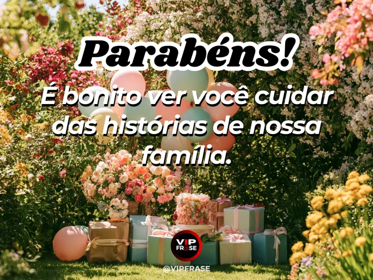 Mensagem de aniversário para neta sobre familia, em jardim florido familiar.