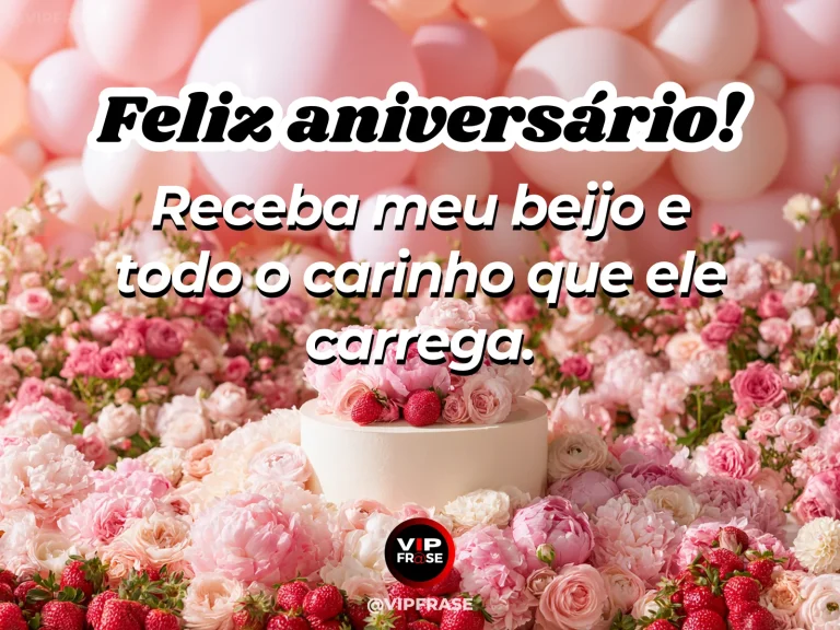 Mensagem de aniversário para neta sobre carinho, em peônias rosa delicadas.
