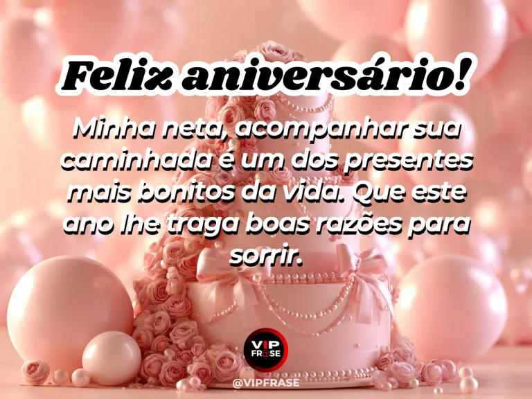 Mensagem de aniversário para neta sobre gratidao, com cenário colorido e luminoso de natureza.