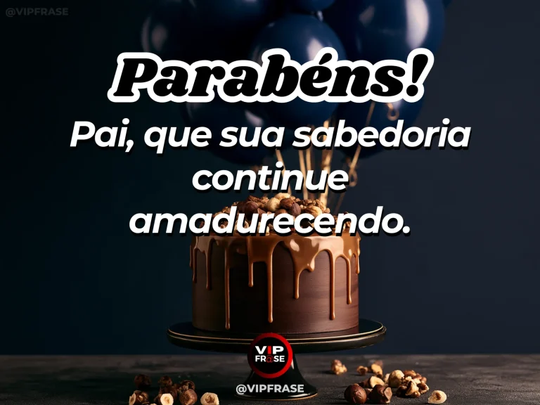 Mensagem de aniversário para pai sobre sabedoria que amadurece, com paisagem de ambiente acolhedor.