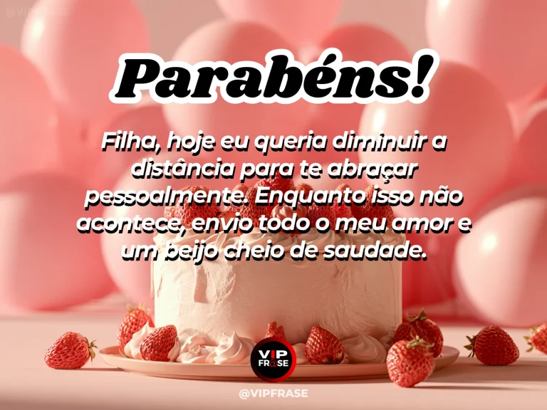 Arte de aniversário para filha sobre saudade, com paisagem luminosa.