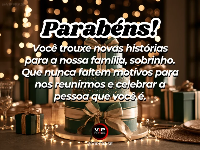 Mensagem de aniversário para sobrinho sobre familia, com large wooden family dining table and wildflower centerpiece.