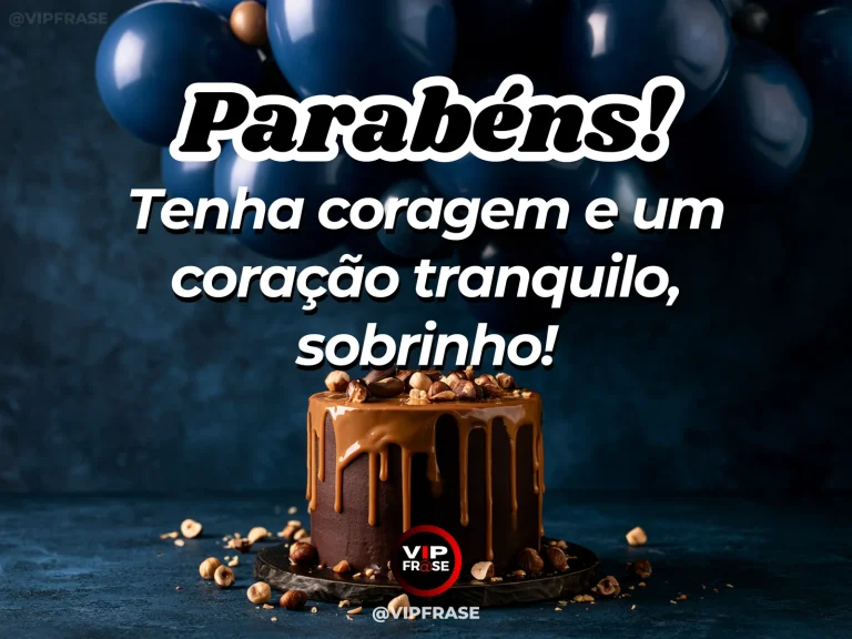 Mensagem de aniversário para sobrinho sobre coragem, com mountain trail.