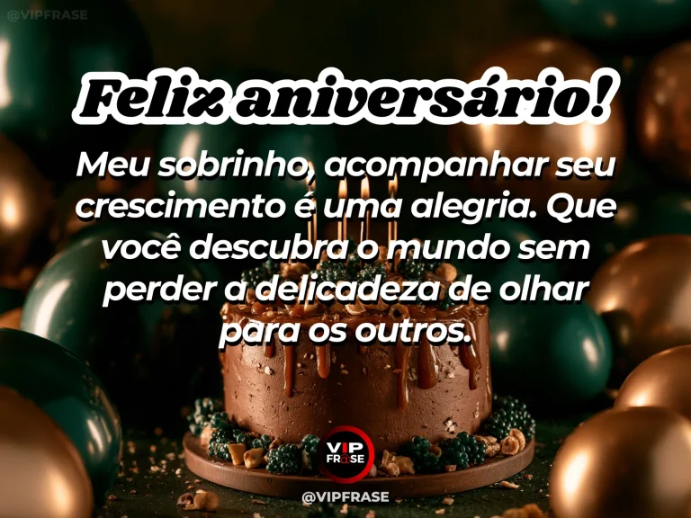 Mensagem de aniversário para sobrinho sobre familia, com maturing tree.