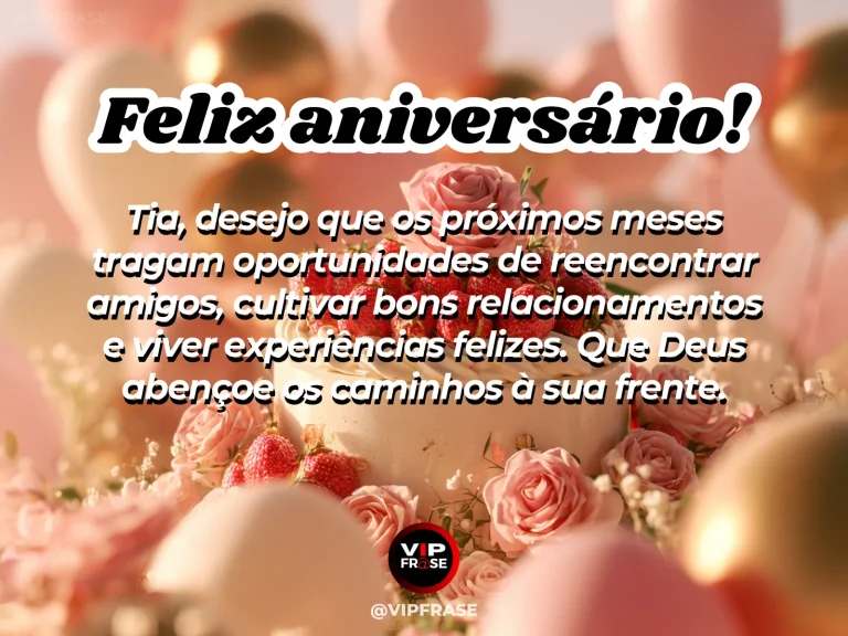 Mensagem de aniversário para tia sobre esperanca, com estrada ensolarada entre campos verdes e flores vibrantes.
