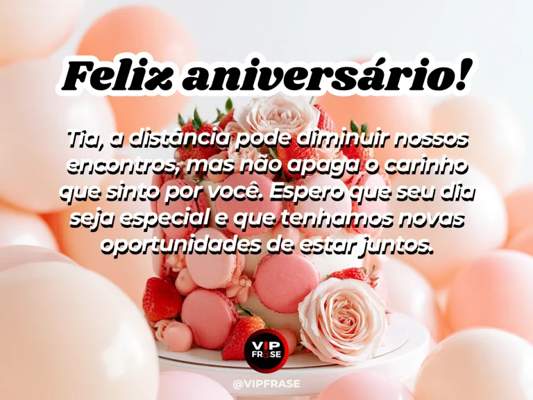 Mensagem de aniversário para tia sobre saudade, com paisagem ensolarada com duas margens unidas por ponte graciosa.