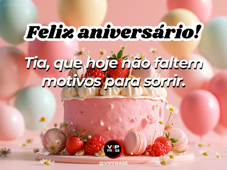 Mensagem de aniversário para tia sobre felicidade, com girassóis vibrantes iluminados pela manhã.