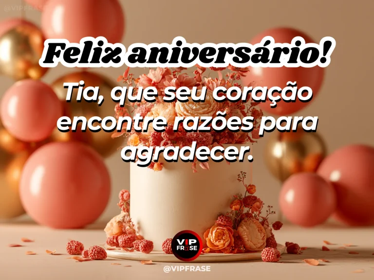 Mensagem de aniversário para tia sobre gratidao, com raios de sol em flores de campo com céu azul intenso.