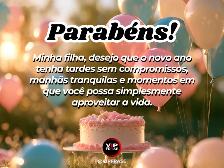 Arte de aniversário para filha sobre paz, com paisagem luminosa.