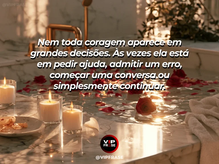 Mensagem de autoestima sobre recognizing everyday courage, em cena luminosa e acolhedora