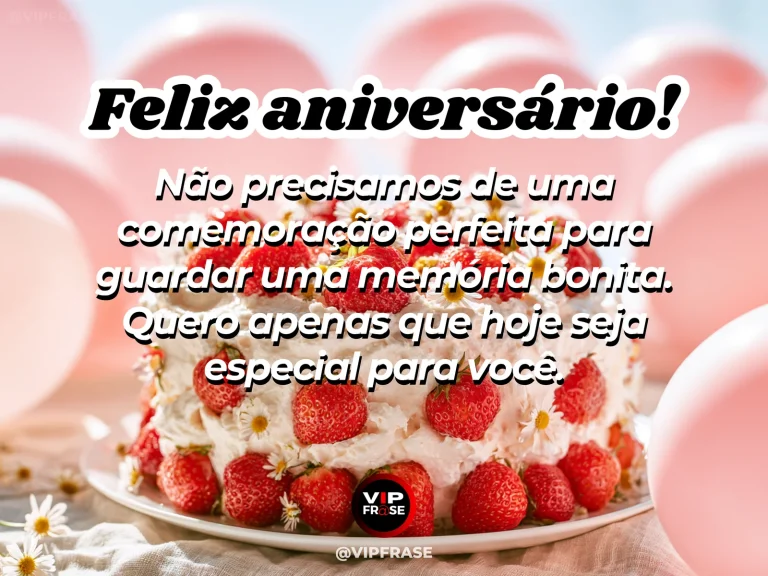 Mensagem de aniversário para esposa sobre carinho e admiração, com cenário romântico iluminado.