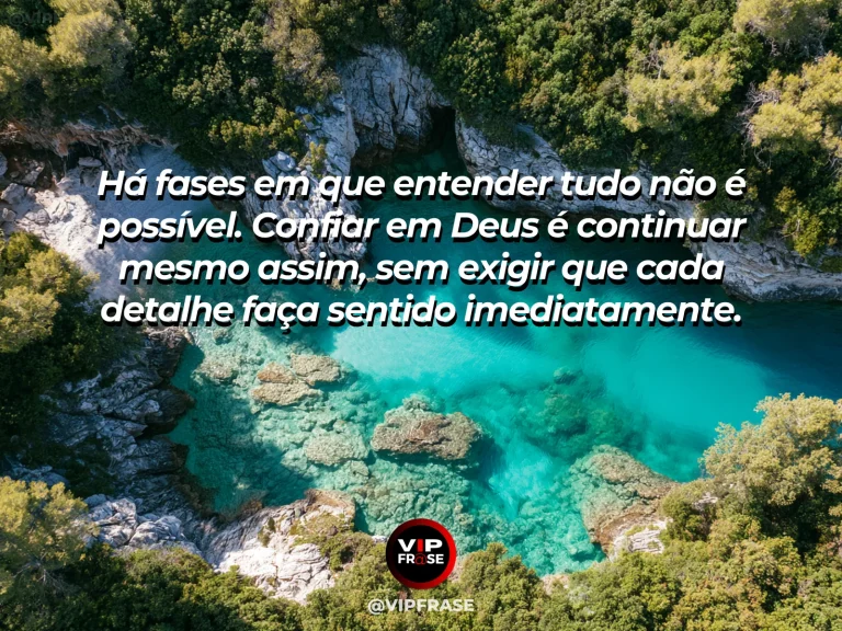 Mensagem sobre confiar em Deus sem entender tudo com cânion e horizonte amplo.