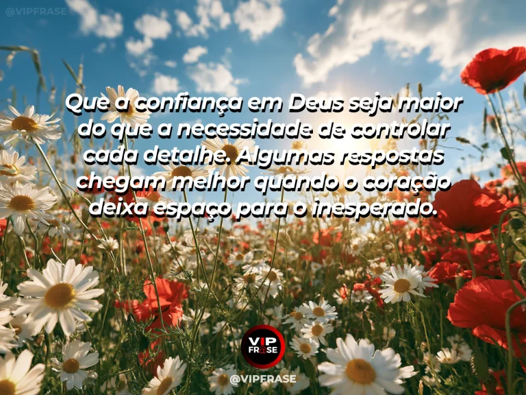 Mensagem sobre soltar o controle e confiar em Deus, com sementes ao vento sobre campo.