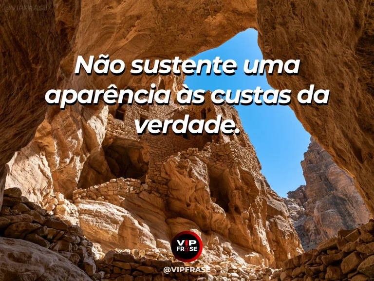 Frase sobre coragem e abandonar as aparências, com cena de a magnificent cave opening to natural sunlight and a pristine landscape.