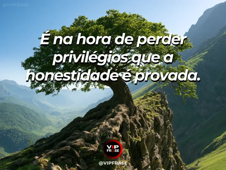 Mensagem de coragem sobre proteger a honestidade mesmo ao perder privilégios, com uma árvore frutífera oferece sombra num terreno árido, sem recompensa aparente.
