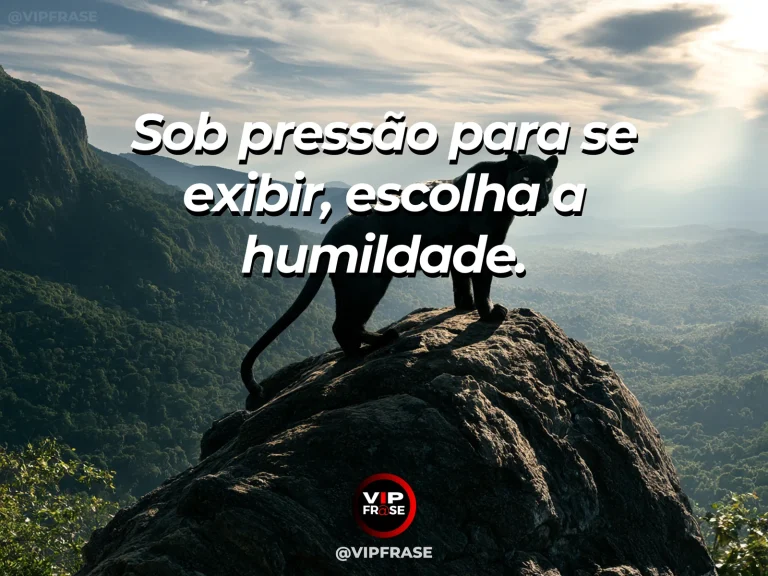Mensagem de coragem e humildade, com leopardo-das-neves sereno nas montanhas.
