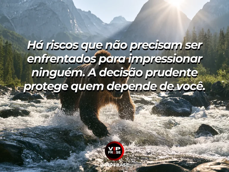 Arte com frase de coragem sobre proteger quem depende de você, em cenário de and cub safely watching a powerful river from a verdant bank.