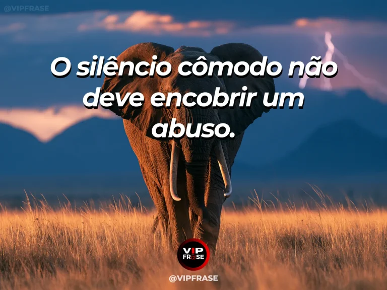 Mensagem sobre coragem para denunciar abusos, com uma garça firme diante de uma tempestade protegendo a margem.