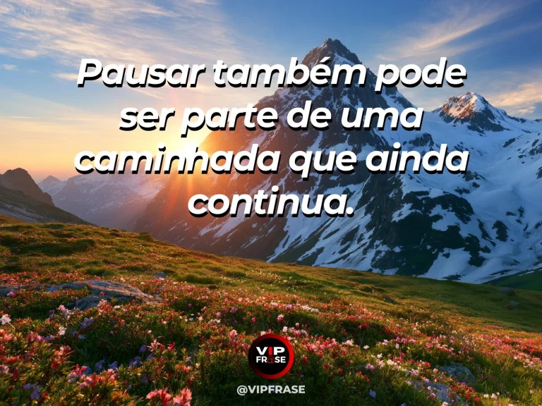 Frase de superação em resting bench beside a long mountain trail.