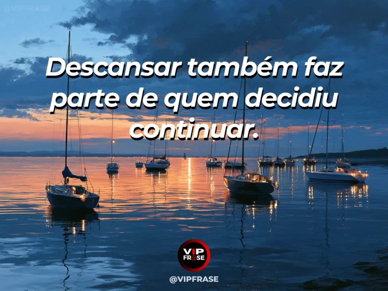 Mensagem de superação em rede à beira de lago alpino em cenário luminoso, associando descanso à continuidade da jornada.