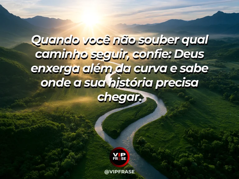 Arte sobre deus cuida do que você não vê, com estrada entre montanhas iluminada pelo amanhecer.