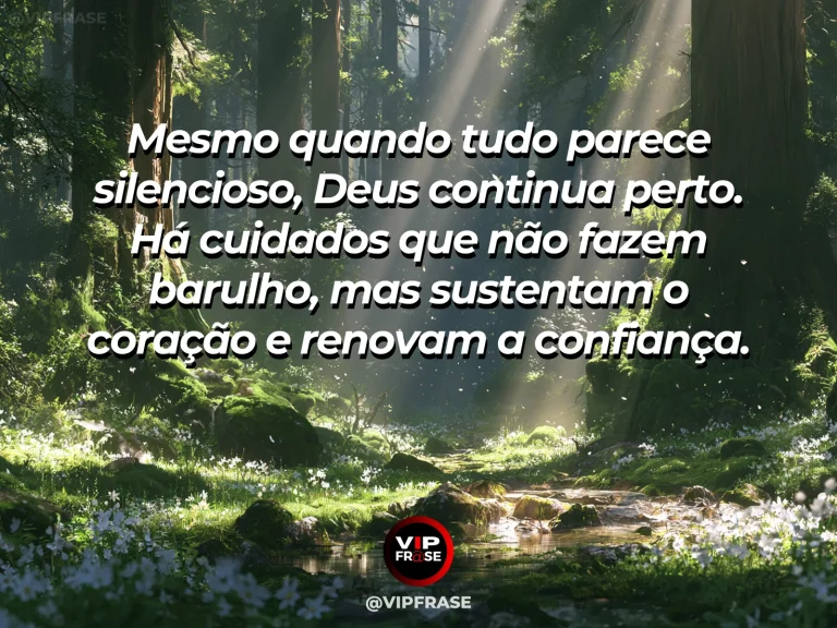 Mensagem sobre Deus com silêncio sereno com presença acolhedora de Deus sugerida pela luz.