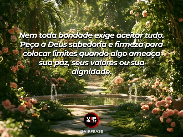 Mensagem sobre Deus com portão de jardim fechado com caminho seguro e flores.