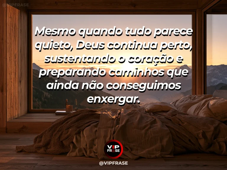 Mensagem sobre Deus e confiança com amanhecer em lago alpino.