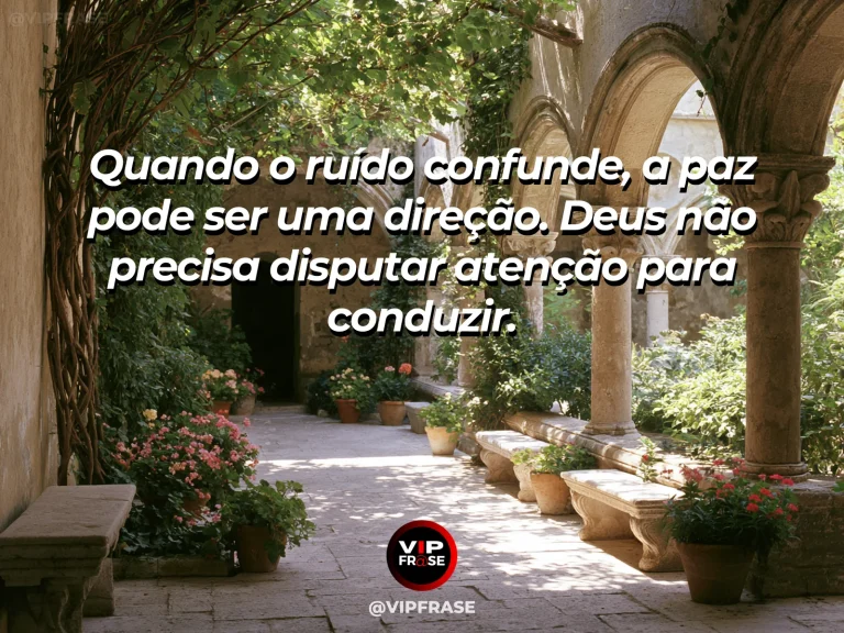 Frase sobre Deus com jardim japonês sereno com lago, pedras e luz da manhã, cores vivas e equilíbrio visual.