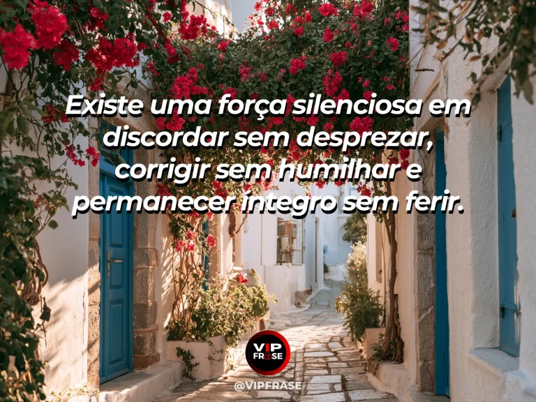 Arte com frase de paz sobre discordar com respeito e integridade, em cenário de duas trilhas próximas percorrendo jardim verde e florido.