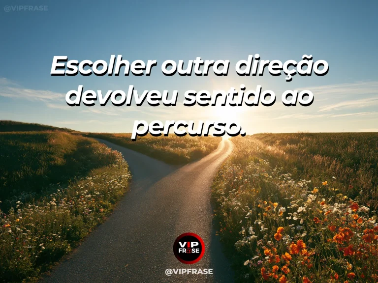 Mensagem sobre escolher outro caminho em estrada para vale verde.