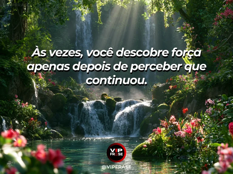 Frase de esperança com vale verde atravessado por um riacho sob fortes raios de sol.