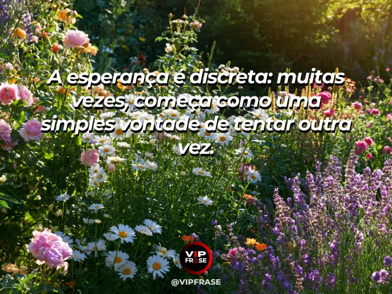 Frase de esperança com broto novo surgindo entre flores depois da chuva.